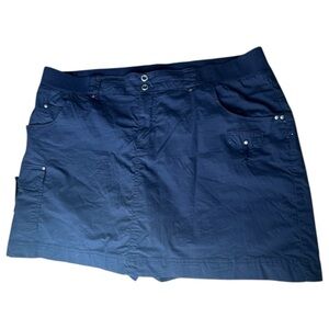 Lane Bryant Navy Blue Skort Plus Size 22 Elastic Waist Pockets